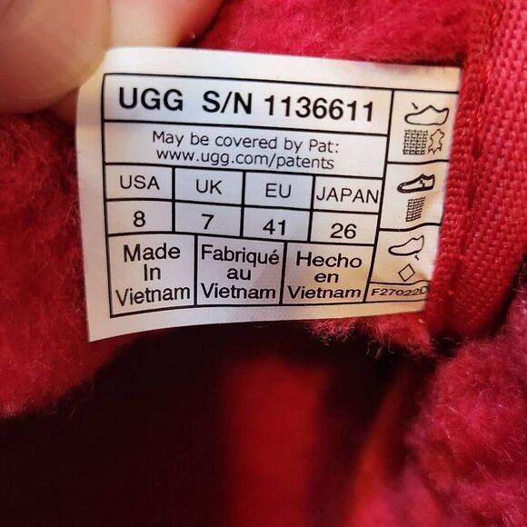 UGG Men's Neumel LTA Chukka Boots Samba Red Quilted Size 8 - Picture 8 of 9